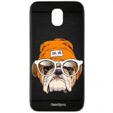 Capa para Samsung Galaxy J7 Pro Case2you - Escovada Preta Bulldog